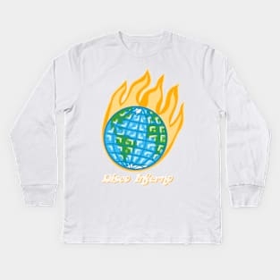 Earth on Fire Kids Long Sleeve T-Shirt